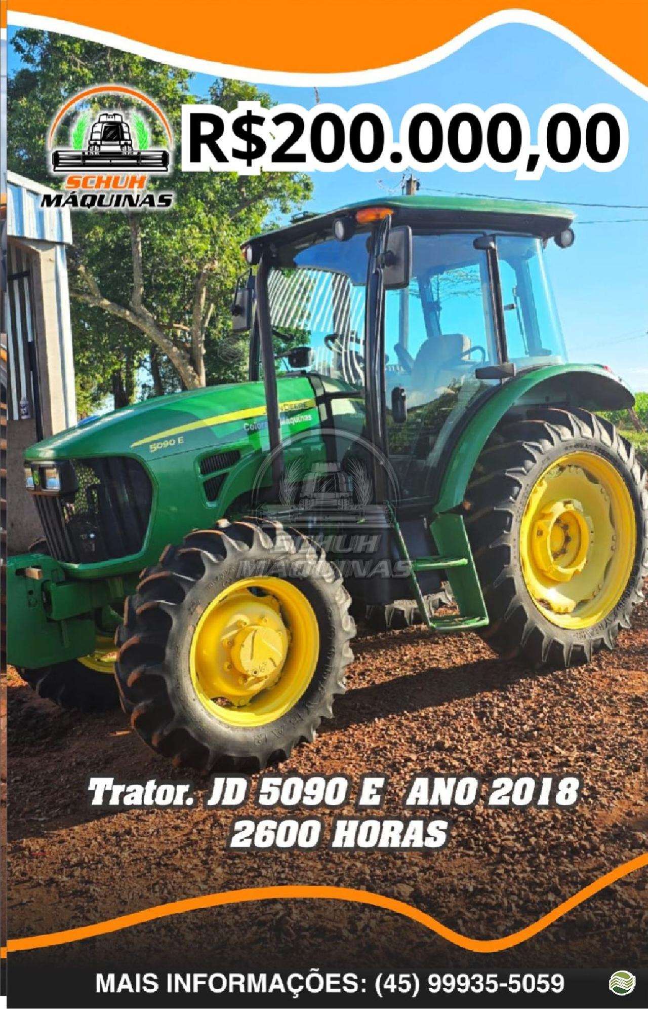 TRATOR JOHN DEERE JOHN DEERE 5090E Tração 4x4 Schuh Máquinas MARECHAL CANDIDO RONDON PARANÁ PR